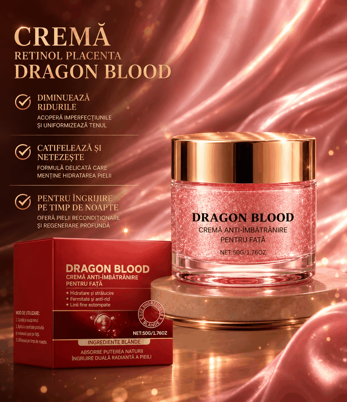 Crema Sângele Dragonului-Regenerare Intensivă pentru Piele ✨