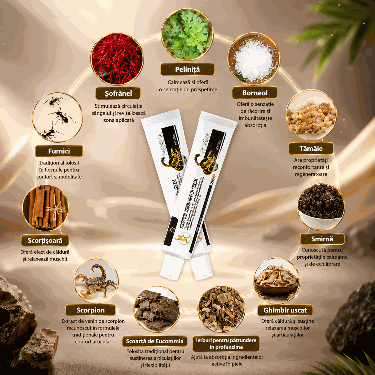 Cremă Premium cu Extract de Venin de Scorpion-1+1 gratis la doar 59,99